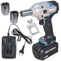 Chave de Impacto Profissional Brushless 18v 350Nm Soquete WS2407 Wesco Chave de Impacto Profissional Brushless 18v 350Nm Soquete WS2407 Wesco