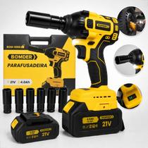 Chave de Impacto Profissional Parafusadeira Furadeira Portátil Com 2 Baterias de 4000mAh, Potente 600W Chave de Impacto Profissional Parafusadeira Furadeira Portátil Com 2 Baterias de 4000mAh, Potente 600W