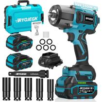Chave de impacto RYOJEGK 1500N.m sem fio de 3 velocidades 21V Chave de impacto RYOJEGK 1500N.m sem fio de 3 velocidades 21V