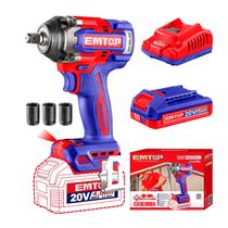 Chave De Impacto Sem Fio 20v 550nm Com 2x4.0ah Torque Potente