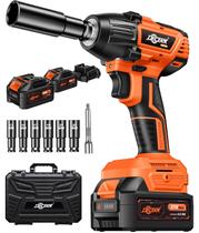 Chave de impacto sem fio DECERK 21V MAX 400N.m com barra de 2 4,0 Ah Chave de impacto sem fio DECERK 21V MAX 400N.m com barra de 2 4,0 Ah