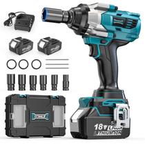 Chave de impacto sem fio DIYToolitz 18V 1360N.m com bateria 2x5,0Ah