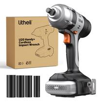Chave de Impacto Sem Fio LiTHELi 20V 295 ftlb (400 Nm) com 5 Níveis de Torque