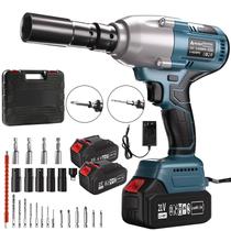 Chave de impacto sem fio Metdark 850Nm 21V com bateria 2x4.6Ah Chave de impacto sem fio Metdark 850Nm 21V com bateria 2x4.6Ah