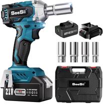 Chave de impacto sem fio Seesii WH450 3/8 com bateria de 4,0 Ah Chave de impacto sem fio Seesii WH450 3/8 com bateria de 4,0 Ah