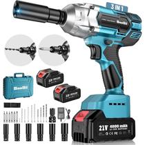 Chave de impacto sem fio Seesii WH700 1/2 polegada 650 Nm com 2x4,0Ah Chave de impacto sem fio Seesii WH700 1/2 polegada 650 Nm com 2x4,0Ah