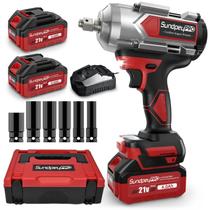 Chave de impacto sem fio SundpeyPro 1300Nm de alto torque 21V