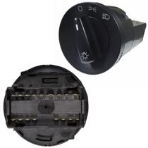 Chave de luz Gol Parati Saveiro Sem reostato Sem farol de neblina Sem lanterna traseira de neblina Com farol duplo Acende vermelho 17 Terminais 12V RE