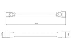 Chave de Roda 24x27 mm Tramontina com Corpo Forjado em Aço Especial Cromado com Furo para Manípulo