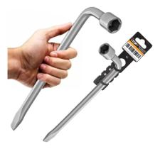 Chave de Roda Biela Tipo L com Espátula 17mm Ferramenta