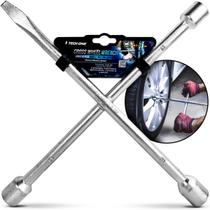 Chave de Roda Cruz 3 Bocas 1 Espátula 17x19x21mm TechOne