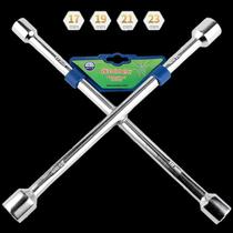 Chave De Roda Cruz 4 Bocas 17 x 19 x 21 x 23 Universal Chave De Roda Cruz 4 Bocas 17 x 19 x 21 x 23 Universal