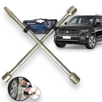 Chave de Roda Cruz Estrela Ferramenta Carro VW T-Cross Todos