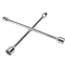 Chave De Roda Estrela Cruz 4 Bocas Aro 17 19 21 23mm Universal Reforçada