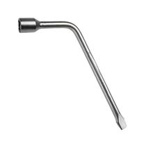 Chave De Roda L Em Aço Cromado Com Espátula 17Mm Chave De Roda L Em Aço Cromado Com Espátula 17Mm