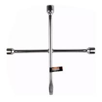 Chave de Roda Tipo Cruz 3 Bocas 17 x 19 x 21 mm e 1 Espátula - Starfer 03201813