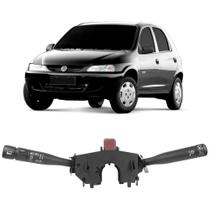 Chave de Seta Chevrolet Celta 2001 a 2006 Aciona Lanterna e Farol Alto e Baixo Lampejo de Farol Pisca Alerta Buzina Limpador com 2 Velocidades Dianteiro Lavador Dianteiro Ospina 042197 Original Gm 93378440