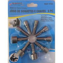 chave de soquete aço com 9 pç f-93 chave de soquete aço com 9 pç f-93