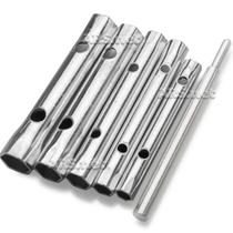 Chave De Vela Tubular 8 a 17mm Aço Automotivo 6 Peças