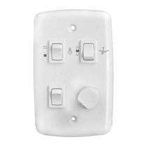 Chave Dimmer c/ 2 Lâmpadas / Ventilador e Exaustor C/ Controle Rotativo Bivolt 400w Universal Branco