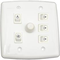 Chave Dimmer Rotativo 4x4 C/4 Lâmpadas E 1 Ventilador Rxf