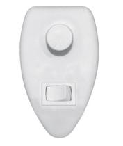 Chave Dimmer Rotativo Controle de Velocidade Luz ou Ventilador Bivolt 400w Botão Liga e Desliga Branco