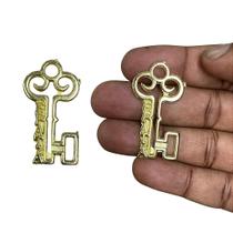 Chave Efata Vitória Dourada em Metal Zamac - 25 Unidades