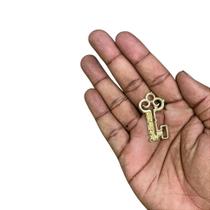 Chave Efata Vitória Dourada em Metal Zamac - 50 Unidades