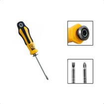 Chave Fenda e Philips Ponta Dupla Removível Reversível Chave Fenda e Philips Ponta Dupla Removível Reversível