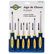 Chave Fenda/Phillips Brasfort Com 06 Pecas 7029