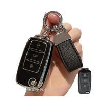 Chave fob capa para vw golf up polo t5 caddy tiguan beetle eos jetta carro chaveiro cordão