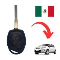 Chave Ford New Fiesta Mexicano Telecomando Chip Chifre 3b