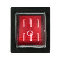 Chave Gangorra 2 Posições Iluminada com Capa Vermelha 220V Chave Gangorra 2 Posições Iluminada com Capa Vermelha 220V