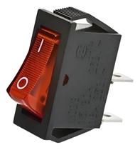 Chave Gangorra 2T 16A-20A/250v AC Vermelha ON OFF Led KCD3