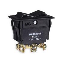 Chave Gangorra Bipolar Preta Lig/Desl/Lig 15A MarGirius Chave Gangorra Bipolar Preta Lig/Desl/Lig 15A MarGirius