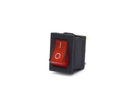 Chave Gangorra com 3 Terminais 6A/250V Vermelho com Neon - KCD1-102N/B2