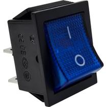 Chave Gangorra Com Led 4 Terminais Azul KCD4 Storm - PCT / 10 Chave Gangorra Com Led 4 Terminais Azul KCD4 Storm - PCT / 10