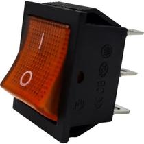 Chave Gangorra Com Led 6 Terminais Laranja KCD4 Storm - PCT / 10