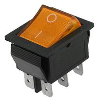 Chave Gangorra Interruptor Botão Liga Desliga Kcd4-201 Laranja Chave Gangorra Interruptor Botão Liga Desliga Kcd4-201 Laranja