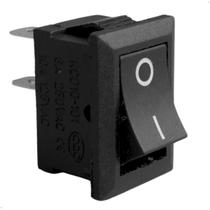 Chave Gangorra KCD10-101 2 Terminais Preta com Marcação Chave Gangorra KCD10-101 2 Terminais Preta com Marcação