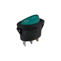 Chave Gangorra Led Oval com 3 Terminais 6A/250V liga/desliga Vermelho e Verde -