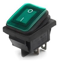 Chave gangorra on/off verde 4 polos 16a 220v prova dagua Chave gangorra on/off verde 4 polos 16a 220v prova dagua