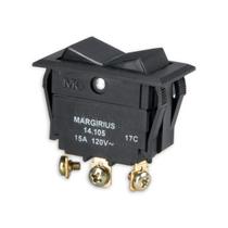 Chave Gangorra Unipolar Lig Puls/Desl/Lig Puls 15A MarGirius Chave Gangorra Unipolar Lig Puls/Desl/Lig Puls 15A MarGirius