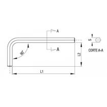 Chave Hexagonal 14mm Longa 220210BR Belzer