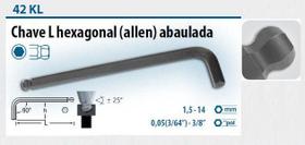Chave Hexagonal Allen Abaulada Longa 5/64 42KL Gedore