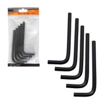 Chave hexagonal preta 6mm - 05 pcs - bfh2817 - bestfer