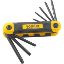 Chave Hexalobular 8Pc T09-T40 Vtx3 Crv Vonder Chave Hexalobular 8Pc T09-T40 Vtx3 Crv Vonder