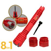 Chave Hidráulica Multifuncional Pia Banheiro Grifo 8 em 1 Profissional Sifão Multiuso