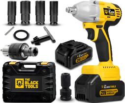 Chave Impacto Brushless 1/2 Pol Com Kit Mandril + Acessórios