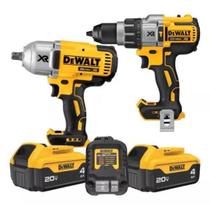 Chave Impacto Dcf899 + Parafusadeira Impacto Dcd996 DEWALT + 2 Baterias 4Ah + Carregador Bivolt Chave Impacto Dcf899 + Parafusadeira Impacto Dcd996 DEWALT + 2 Baterias 4Ah + Carregador Bivolt